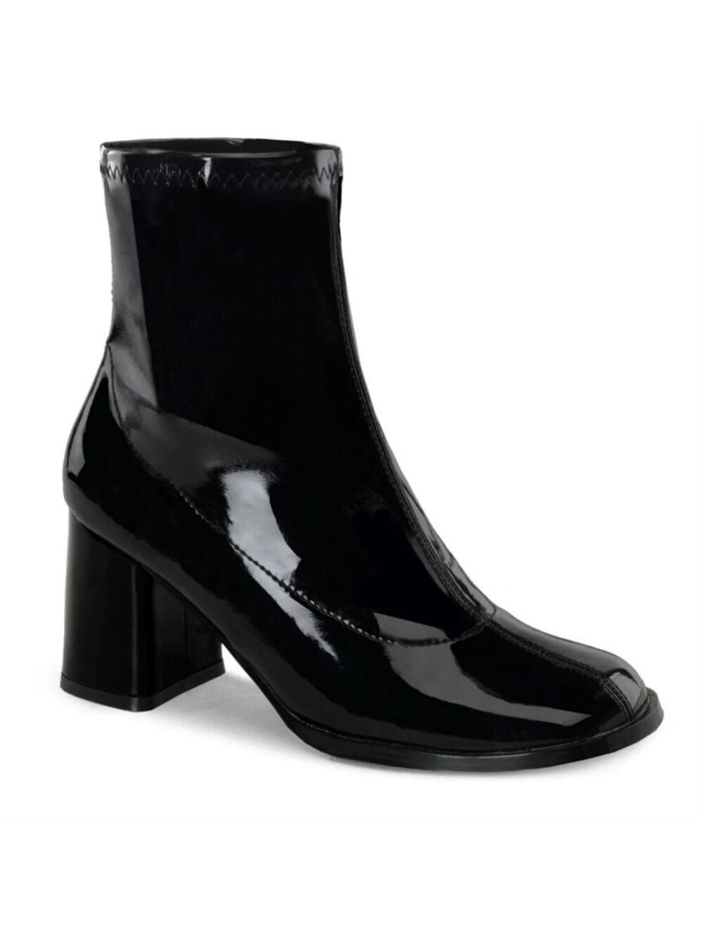 Funtasma Women's Gogo 150 Ankle Boot Black Stretch Patent Size 10
